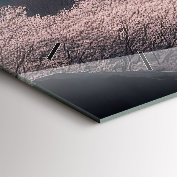 Horizontale Uhr Asiatischer Turm Kirschblüten