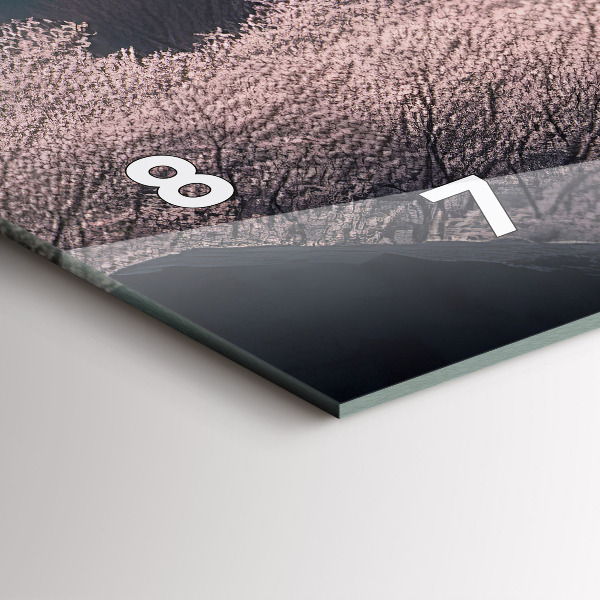 Horizontale Uhr Asiatischer Turm Kirschblüten