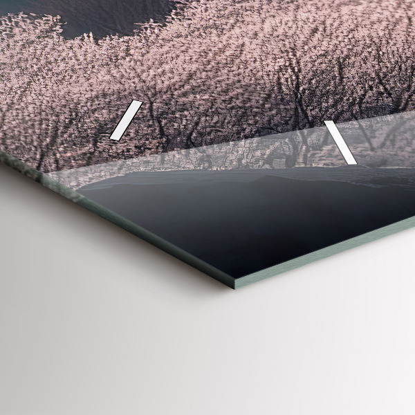 Horizontale Uhr Asiatischer Turm Kirschblüten