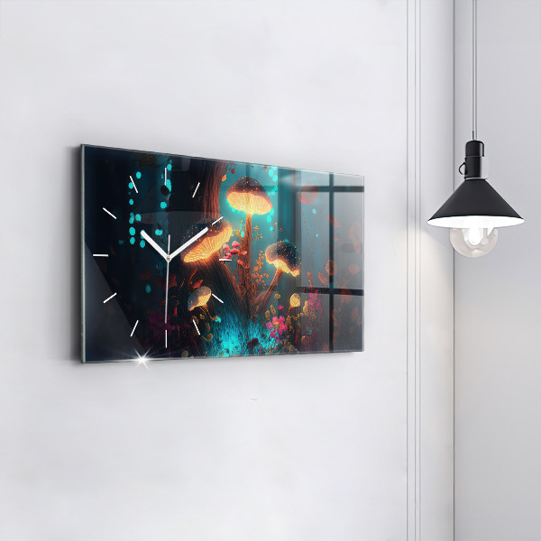 Horizontale Uhr Wald und Zauberpilze