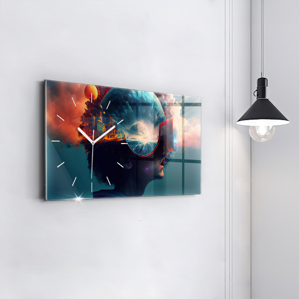 Horizontale Uhr Futuristische virtuelle Welt