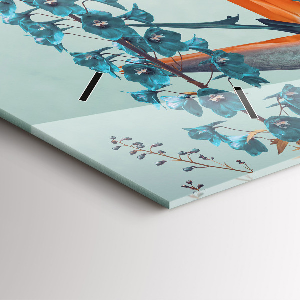 Horizontale Uhr Frau mit Blumen