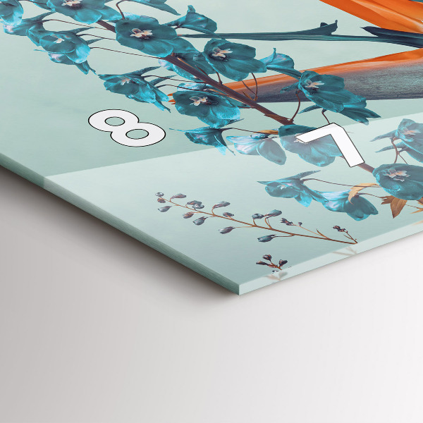 Horizontale Uhr Frau mit Blumen