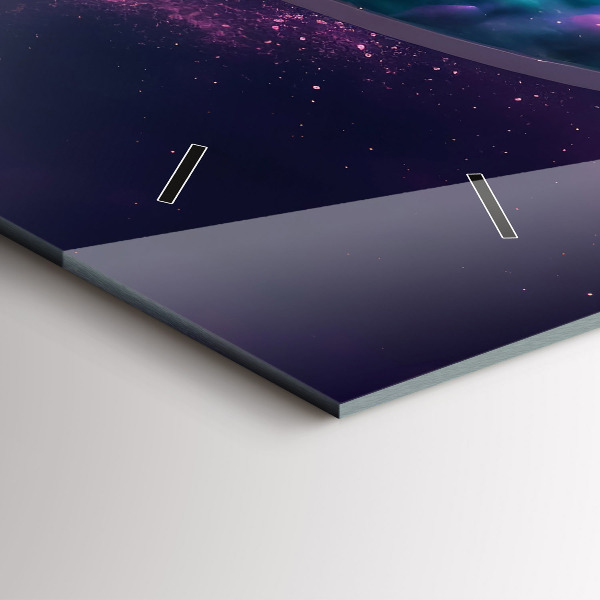 Horizontale Uhr mit motiv Kosmonautenfarbene Wolken