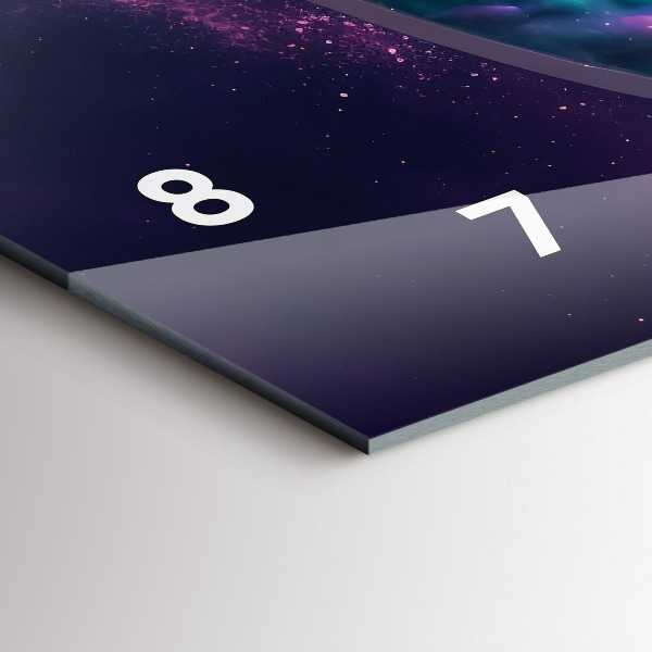 Horizontale Uhr mit motiv Kosmonautenfarbene Wolken