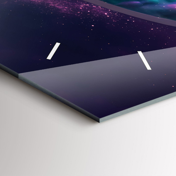 Horizontale Uhr mit motiv Kosmonautenfarbene Wolken