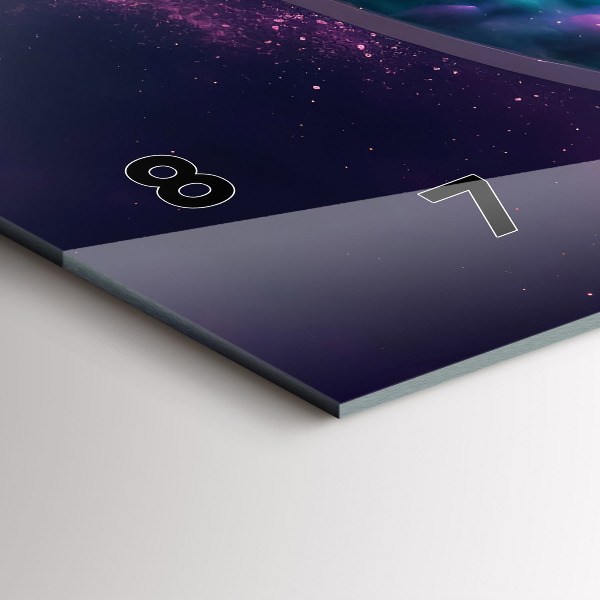 Horizontale Uhr mit motiv Kosmonautenfarbene Wolken