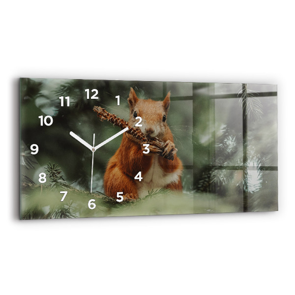 Horizontale Uhr mit motiv Eichhörnchen und Wildtiere