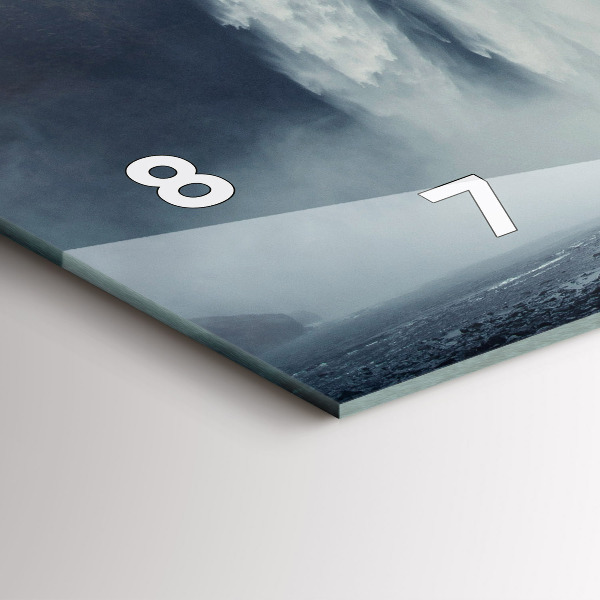 Horizontale Uhr mit motiv Wasserfall Island Landschaft