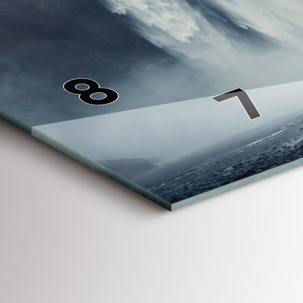Horizontale Uhr mit motiv Wasserfall Island Landschaft