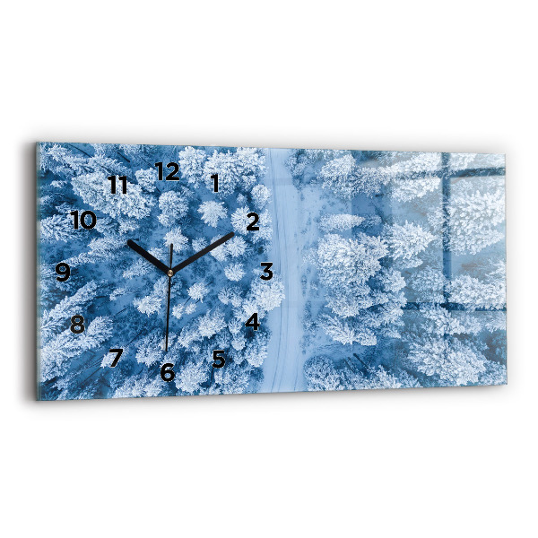 Horizontale Uhr mit motiv Wald aus der Vogelperspektive Drohne