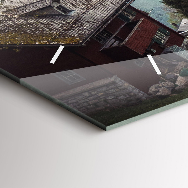 Horizontale Uhr mit motiv Blick auf die Berge