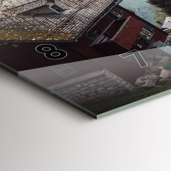 Horizontale Uhr mit motiv Blick auf die Berge