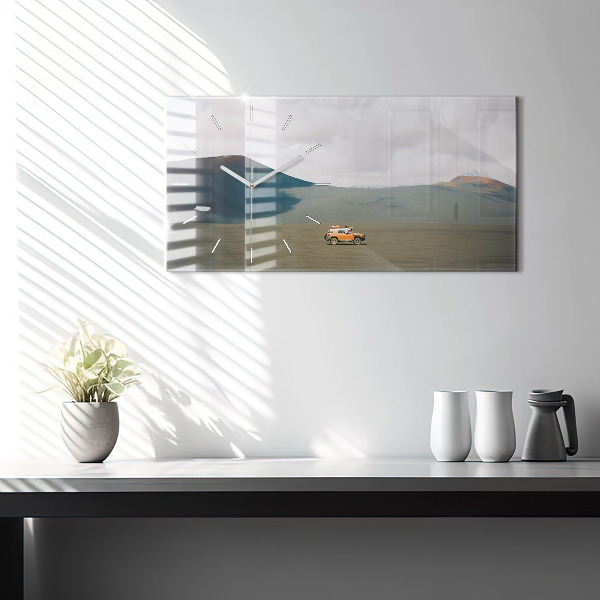 Horizontale Uhr Fahrzeug in der Wüste von Kamtschatka