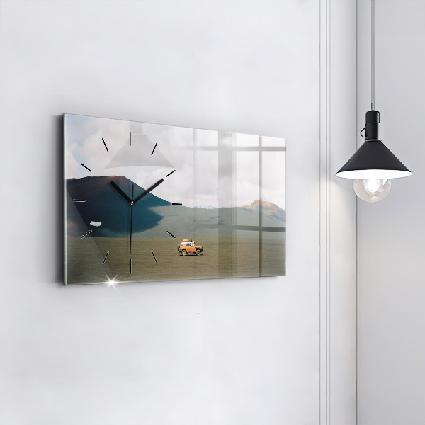 Horizontale Uhr Fahrzeug in der Wüste von Kamtschatka