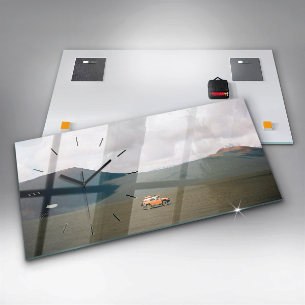 Horizontale Uhr Fahrzeug in der Wüste von Kamtschatka