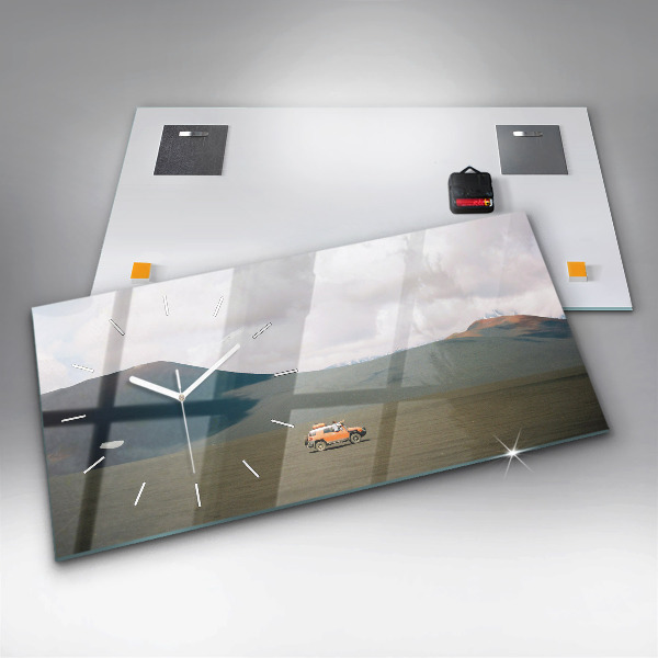 Horizontale Uhr Fahrzeug in der Wüste von Kamtschatka