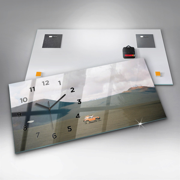 Horizontale Uhr Fahrzeug in der Wüste von Kamtschatka