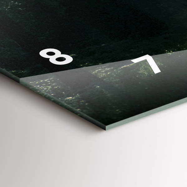 Horizontale Uhr mit motiv Waldweg und Sonnenschlieren