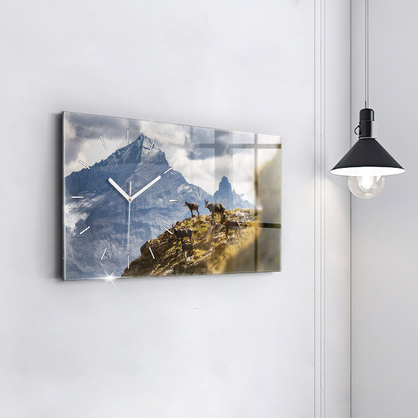 Horizontale Uhr Ziege im Aosta-Tal