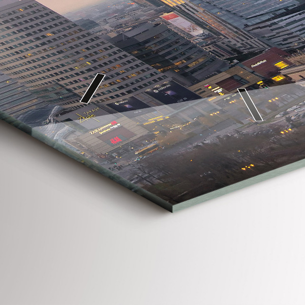 Horizontale Uhr mit motiv Panorama von Warschau