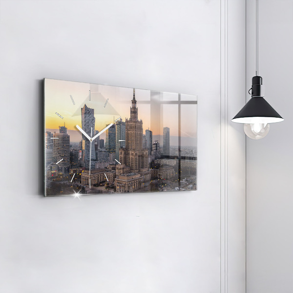 Horizontale Uhr mit motiv Panorama von Warschau