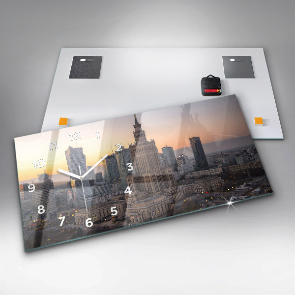 Horizontale Uhr mit motiv Panorama von Warschau