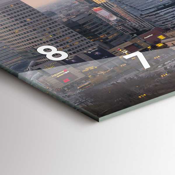 Horizontale Uhr mit motiv Panorama von Warschau