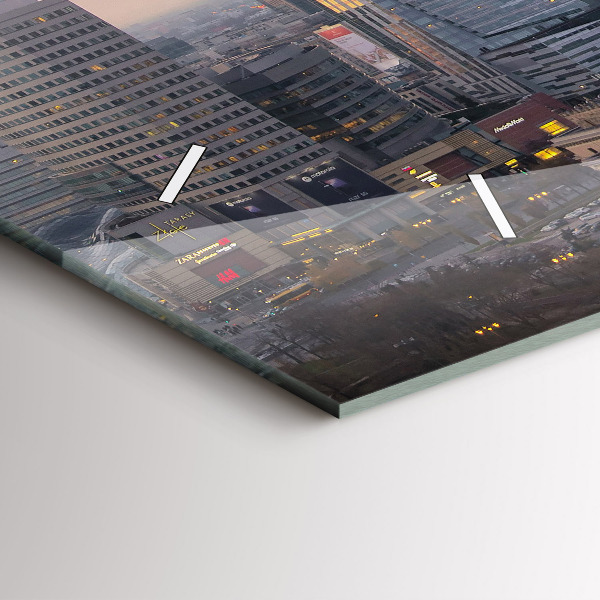 Horizontale Uhr mit motiv Panorama von Warschau