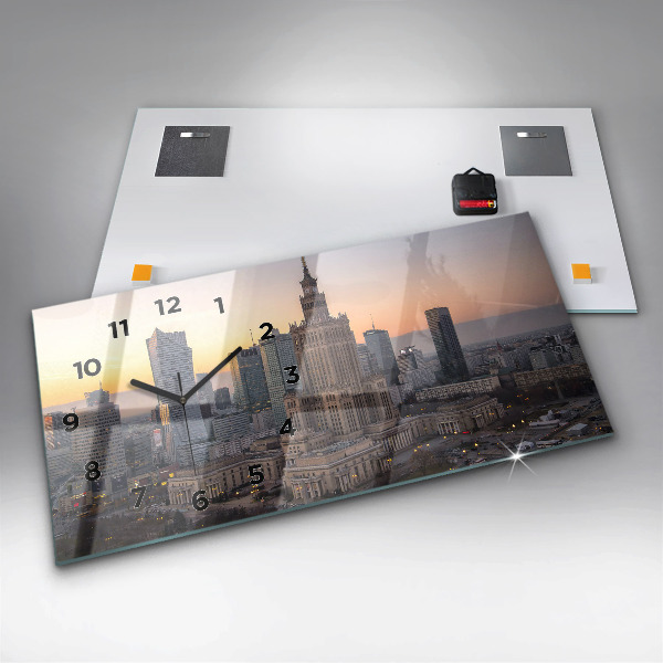 Horizontale Uhr mit motiv Panorama von Warschau