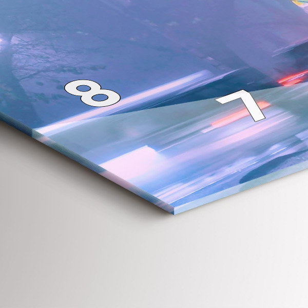 Horizontale Uhr Warschau im Nebel