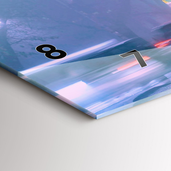 Horizontale Uhr Warschau im Nebel