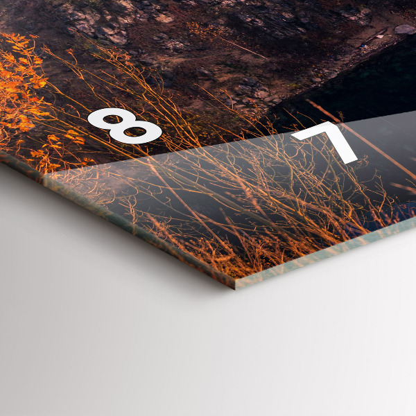 Horizontale Uhr mit motiv Krakauer See Zakrzówek Herbst