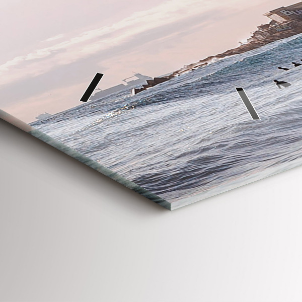 Horizontale Uhr mit motiv Surfer in Barcelona