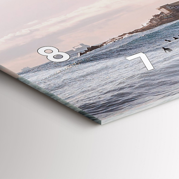 Horizontale Uhr mit motiv Surfer in Barcelona