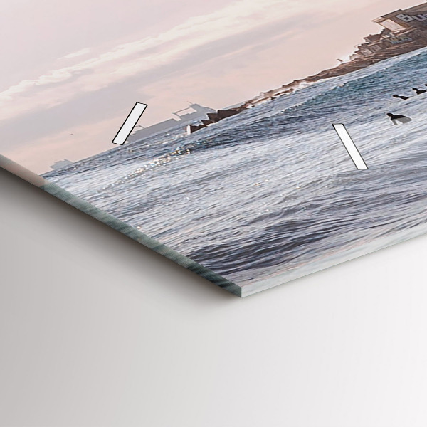 Horizontale Uhr mit motiv Surfer in Barcelona