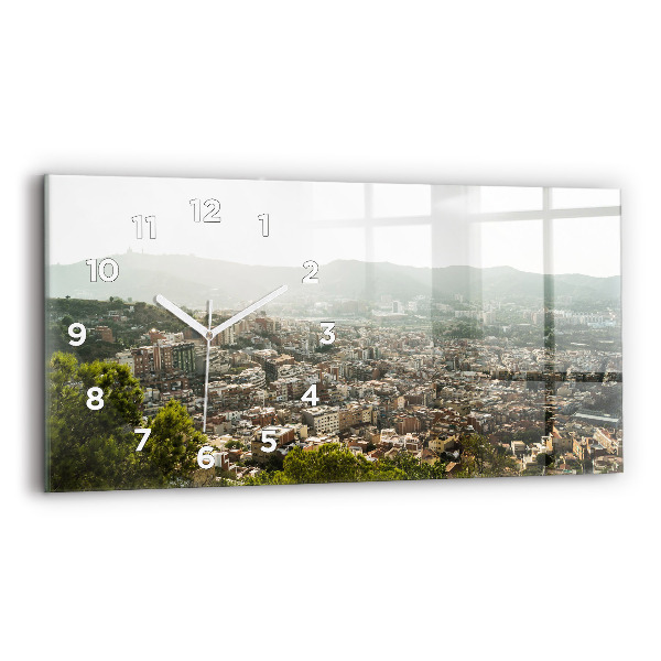 Horizontale Uhr Barcelona Blick auf den Montjuic