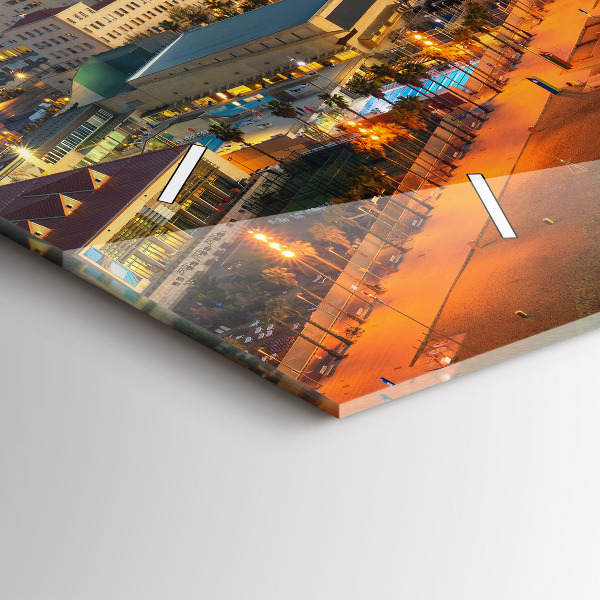 Horizontale Uhr mit motiv Strand von Barcelona