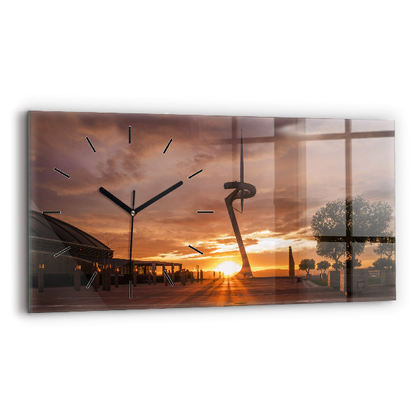 Horizontale Uhr mit motiv Olympischer Park in Barcelona