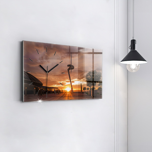 Horizontale Uhr mit motiv Olympischer Park in Barcelona