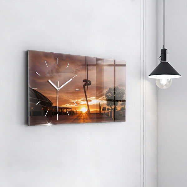 Horizontale Uhr mit motiv Olympischer Park in Barcelona