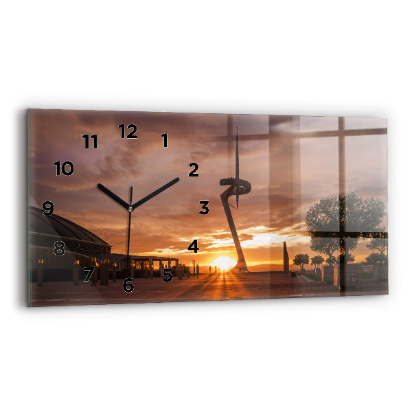 Horizontale Uhr mit motiv Olympischer Park in Barcelona