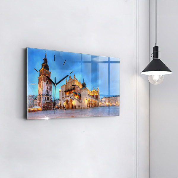 Horizontale Uhr mit motiv Hauptmarkt in Krakau