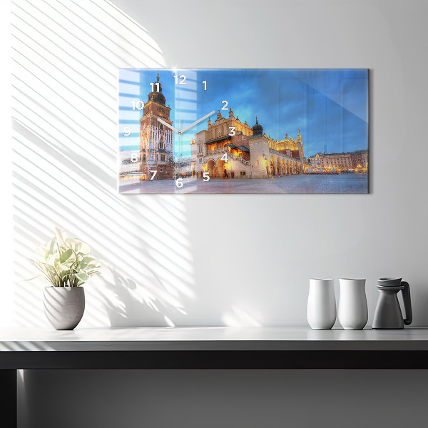 Horizontale Uhr mit motiv Hauptmarkt in Krakau