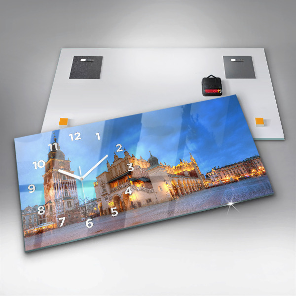 Horizontale Uhr mit motiv Hauptmarkt in Krakau