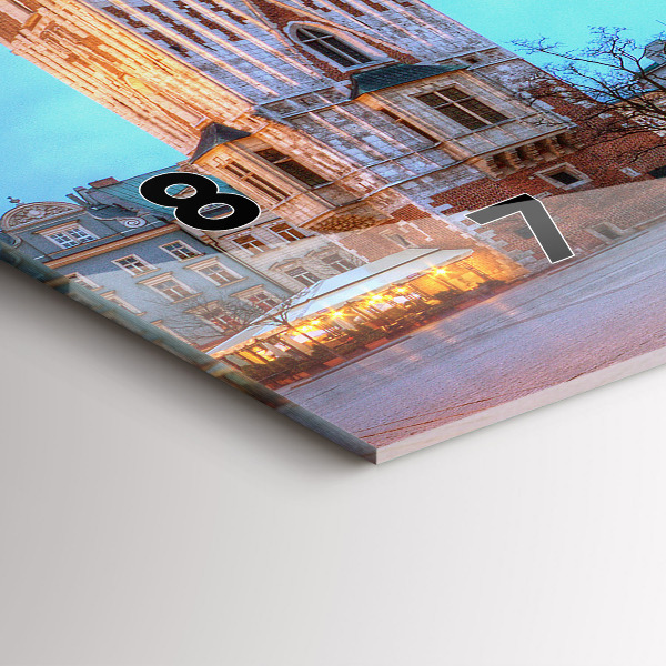 Horizontale Uhr mit motiv Hauptmarkt in Krakau