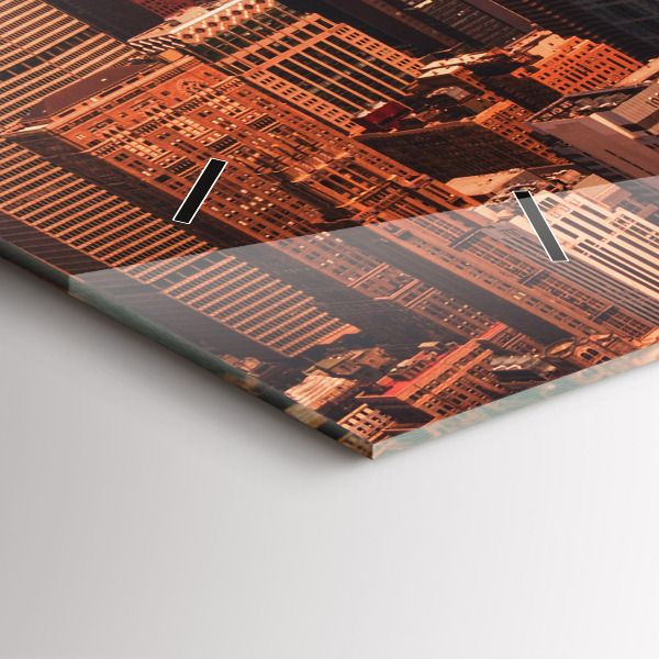 Horizontale Uhr Panorama der Stadt im Westen