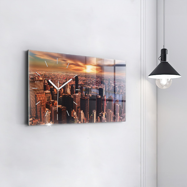 Horizontale Uhr Panorama der Stadt im Westen