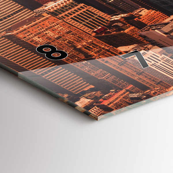 Horizontale Uhr Panorama der Stadt im Westen