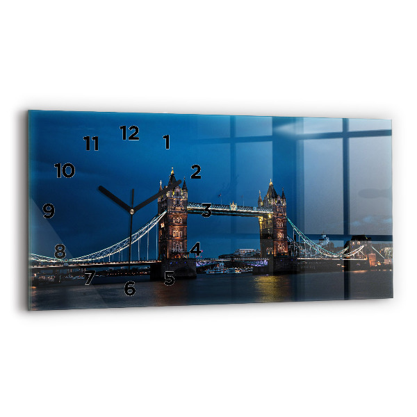 Horizontale Uhr mit motiv Tower Bridge London bei Nacht